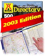 A picture of the front cover of the KOA directory.