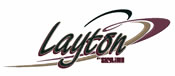 Layton logo - the words Layton with two swishing lines going through it